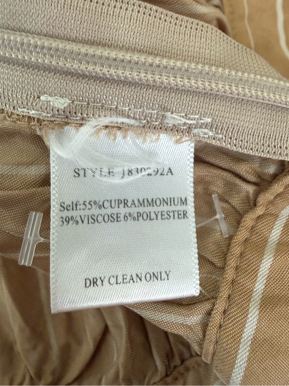 Tan Striped Beach Boho Top - Picture 5 of 5